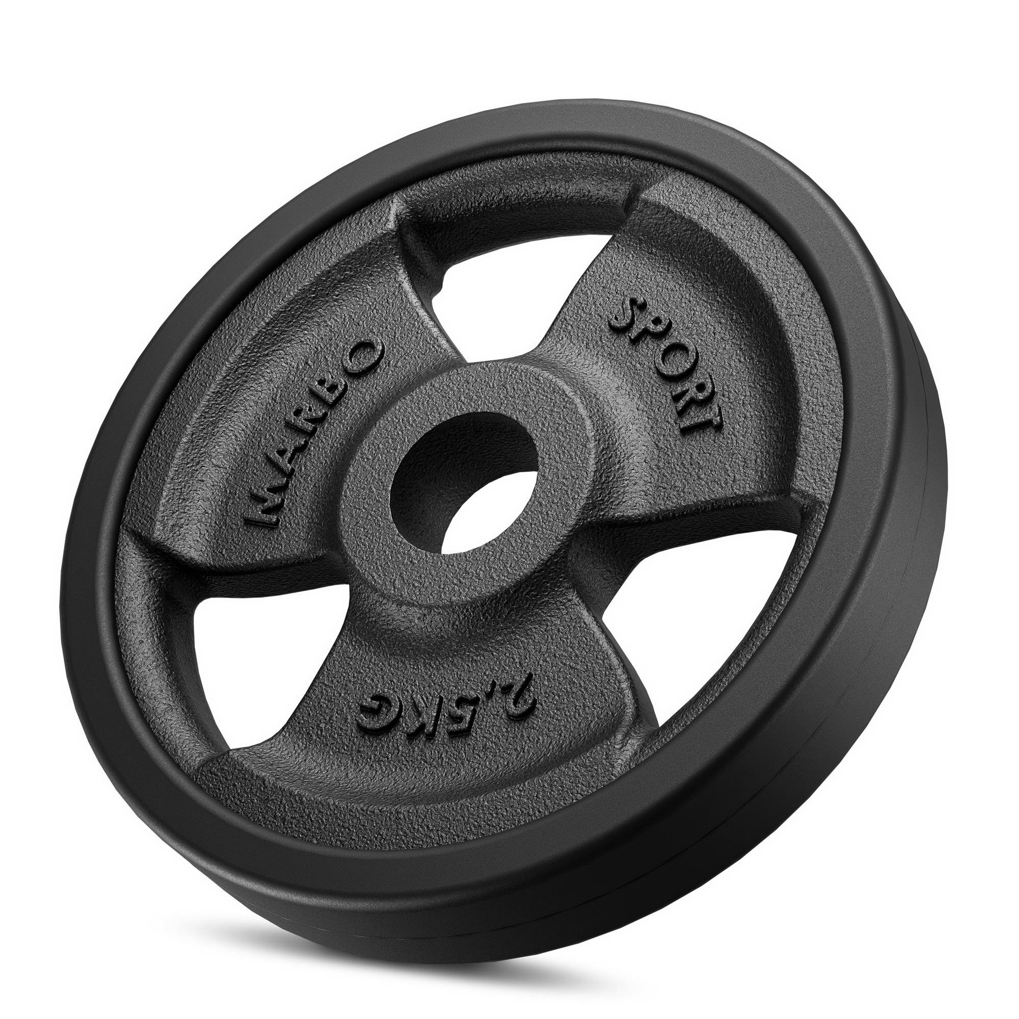 Pogumovaný závaží z litiny 2,5 kg s otvorem ø31 mm MW-O2-5G-kier - Marbo Sport