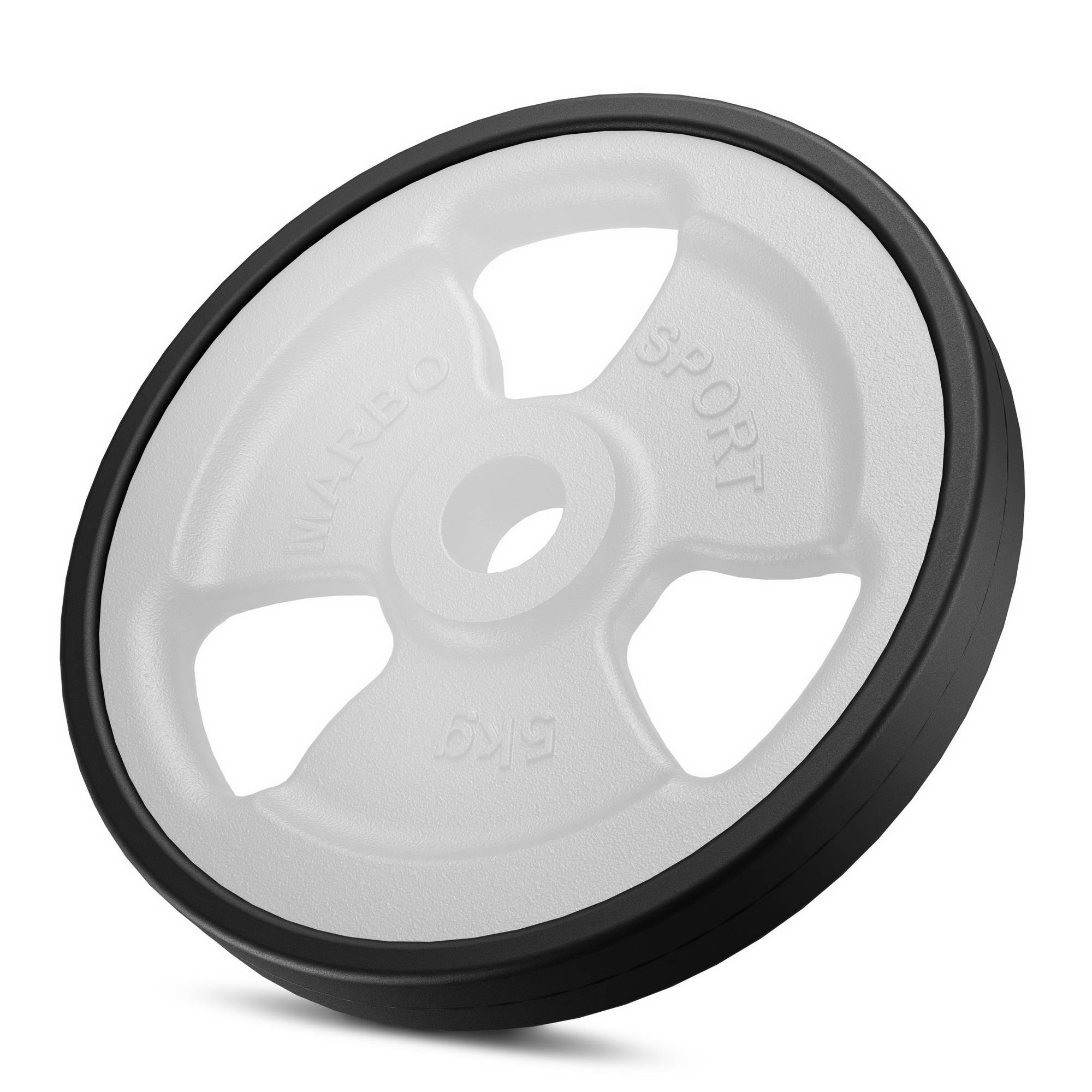 Pogumovaný závaží z litiny 5 kg s otvorem ø31 mm MW-O5G-kier - Marbo Sport
