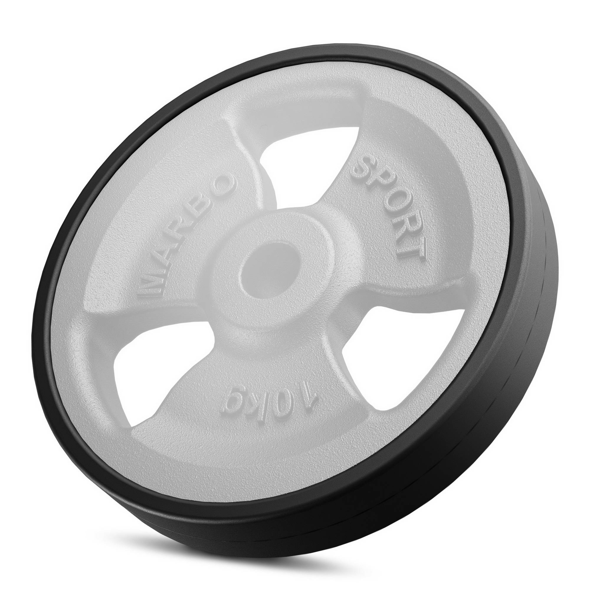 Pogumovaný závaží z litiny 10 kg s otvorem ø31 mm MW-O10G-kier - Marbo Sport