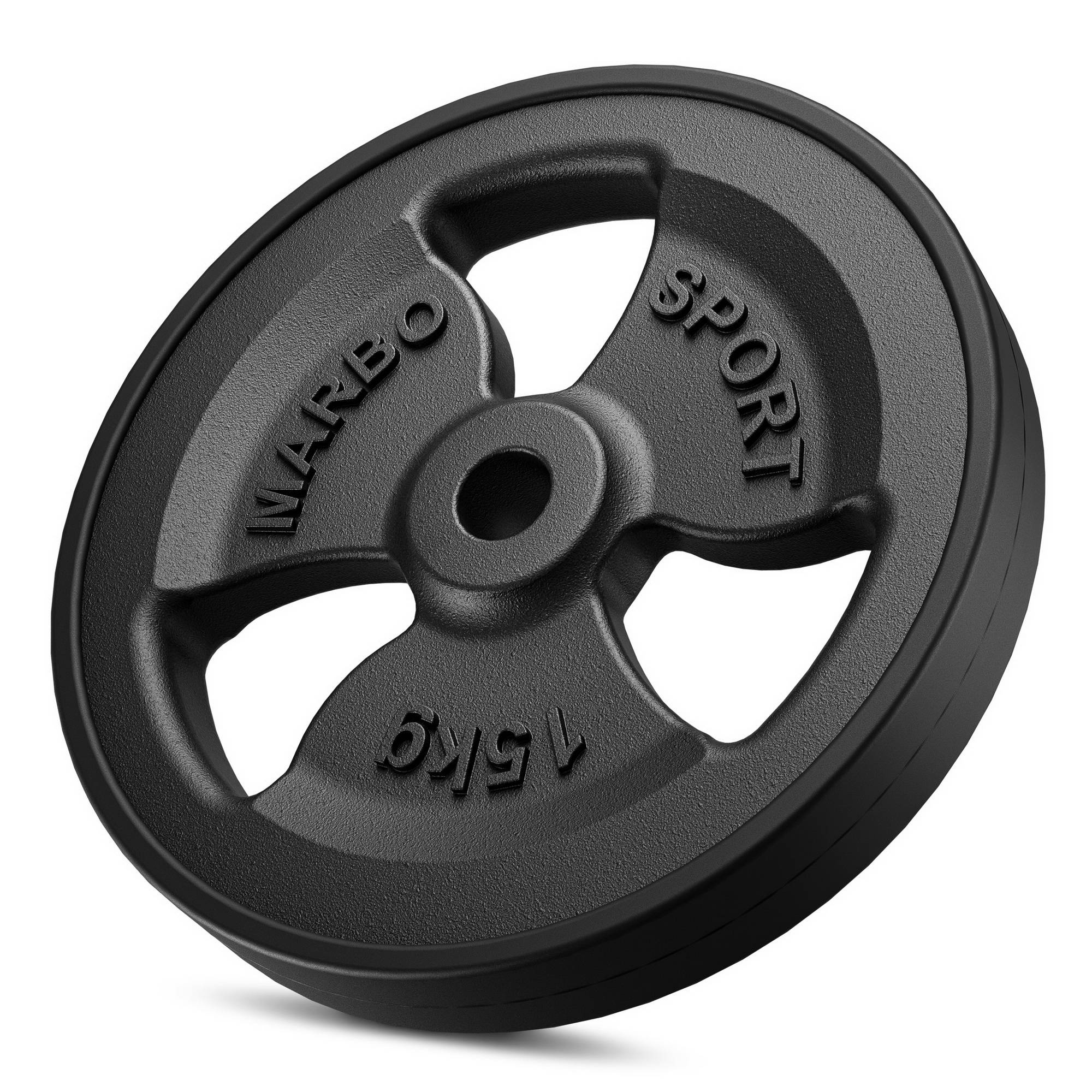 Pogumovaný závaží z litiny 15 kg s otvorem ø31 mm MW-O15G-kier - Marbo Sport