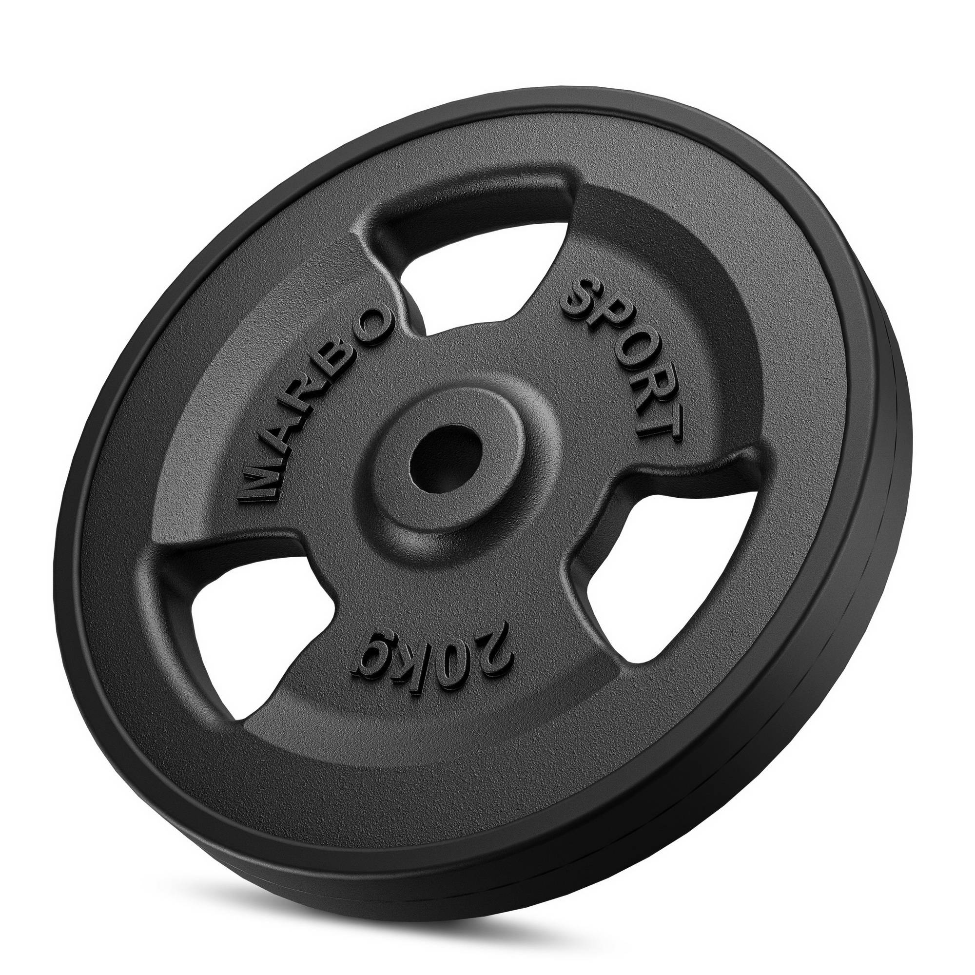 Pogumovaný závaží z litiny 20 kg s otvorem ø31 mm MW-O20G-kier - Marbo Sport