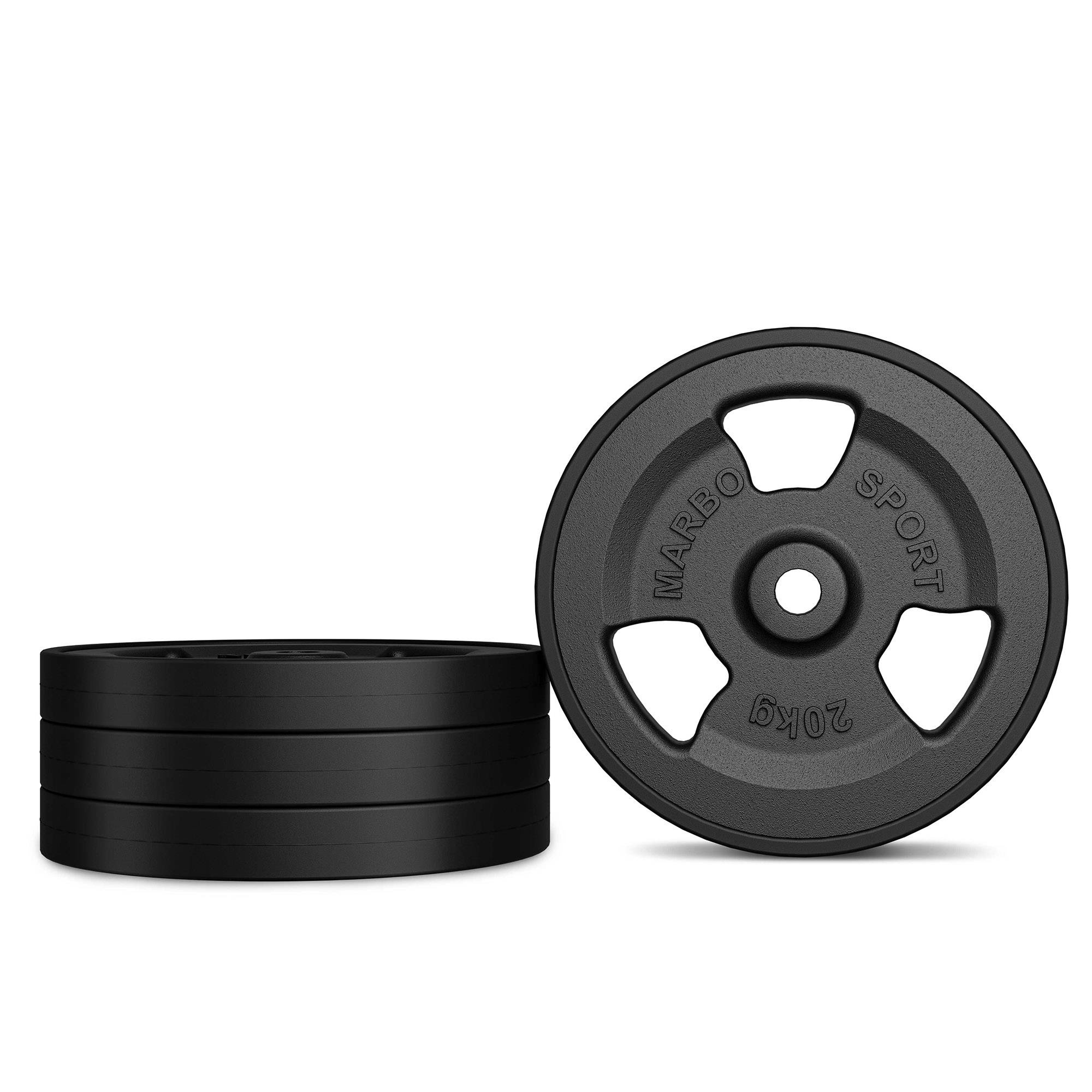 Pogumovaný závaží z litiny 20 kg s otvorem ø31 mm MW-O20G-kier - Marbo Sport