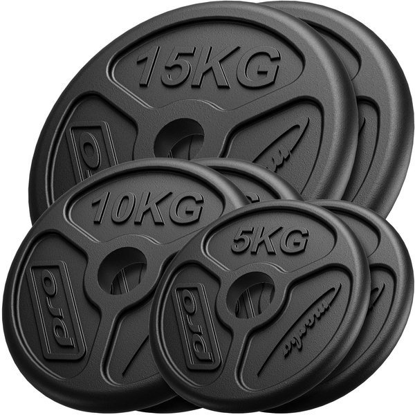 Sada litinových závaží Olympia 60 kg / 2 x 15 kg + 2 x 10 kg + 2 x 5 kg MW-2x15KG_2x10KG_2x5KG-OLI - Marbo Sport