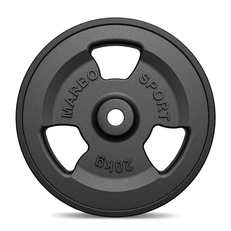 Pogumovaný závaží z litiny 20 kg s otvorem ø31 mm MW-O20G-kier - Marbo Sport