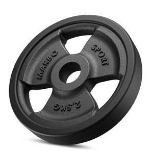 Pogumovaný závaží z litiny 2,5 kg s otvorem ø31 mm MW-O2-5G-kier - Marbo Sport