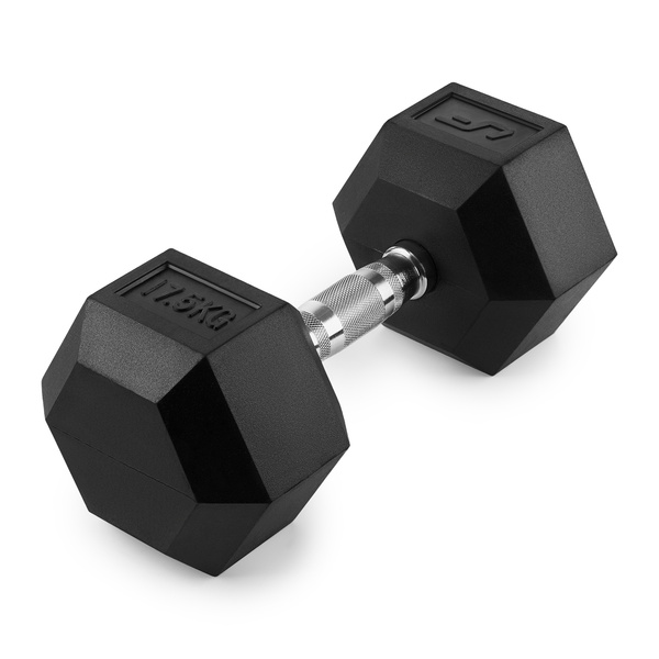 Pogumovaná litinová činka HEX 17,5 kg - UpForm