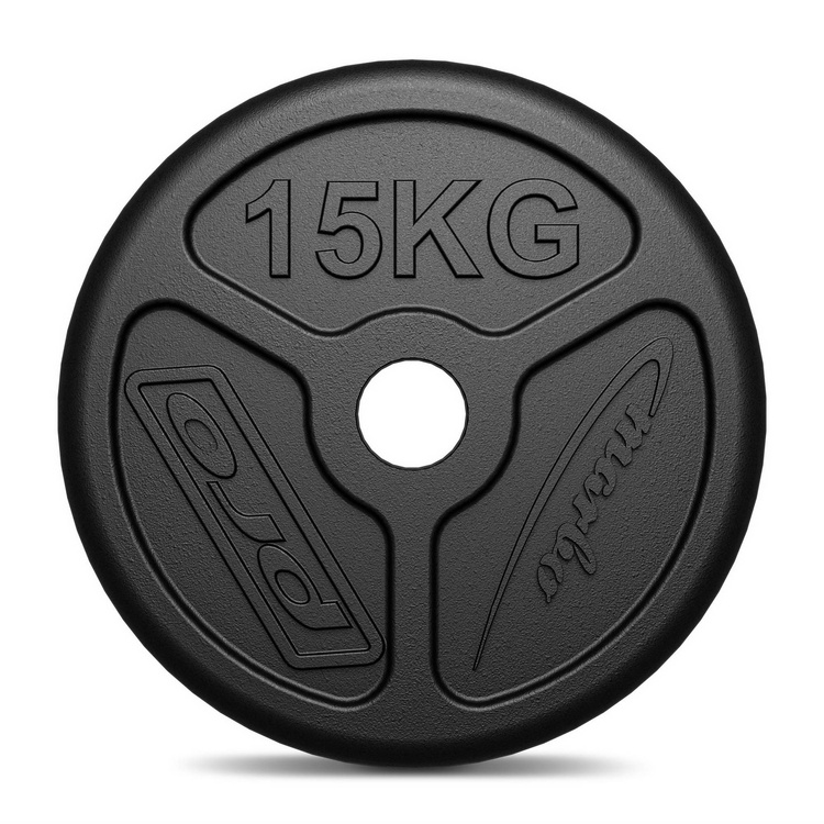 Zátěžový plech Olympia z litiny 15 kg s vrtáním ø51 mm MW-O15-OLI - Marbo Sport