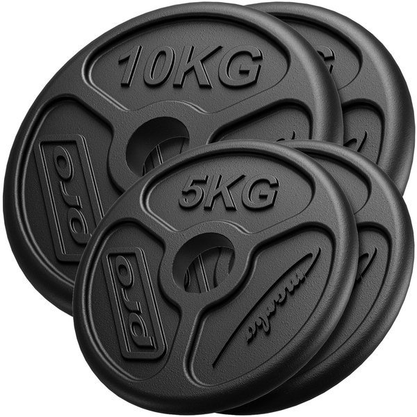 Sada olympijských závaží z litiny sada 30 kg / 2 x 10 kg + 2 x 5 kg - Marbo Sport