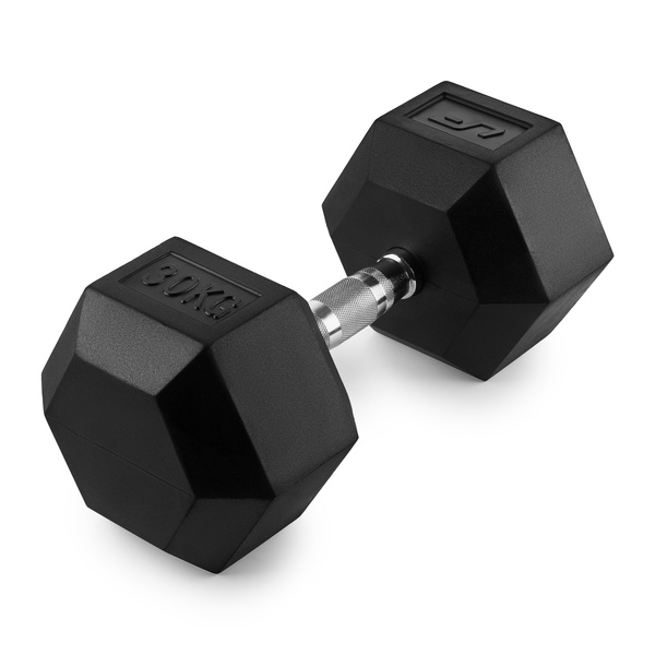 Pogumovaná litinová činka HEX 30 kg - UpForm