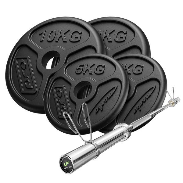 Sada 45kg | Olympijská činka 180 cm + zátěžové desky 2x10kg, 2x5kg - Marbo Sport