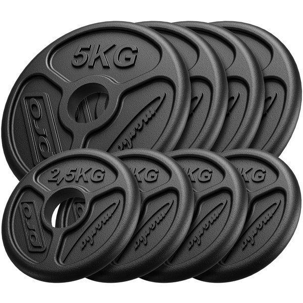 Sada litinových závaží Olympia 30 kg / 4 x 5 kg + 4 x 2,5 kg - Marbo Sport