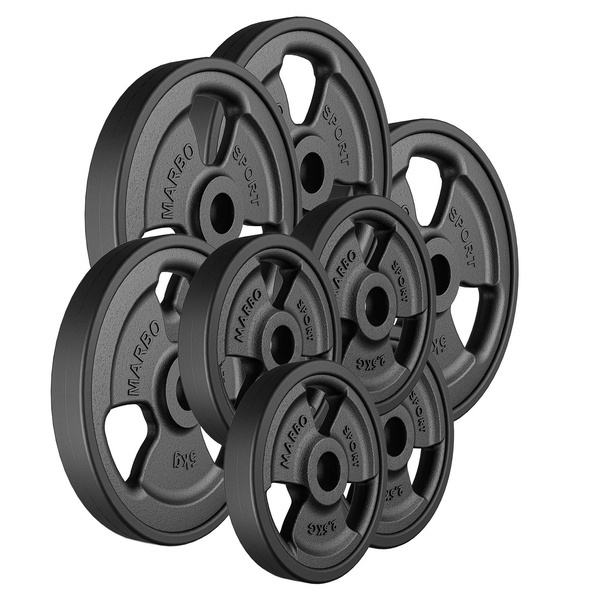 Sada pogumovaných litinových závaží Tri-Grip 30 kg / 4 x 5 kg + 4 x 2,5 kg - Marbo Sport