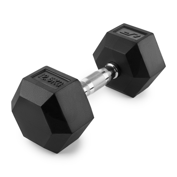 Pogumovaná litinová činka HEX 12,5 kg - UpForm