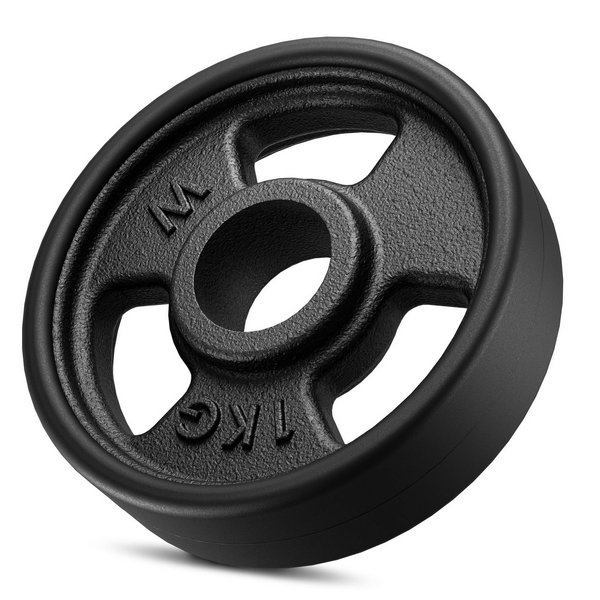 Pogumovaný závaží z litiny 1 kg s otvorem ø31 mm MW-O1G-kier - Marbo Sport