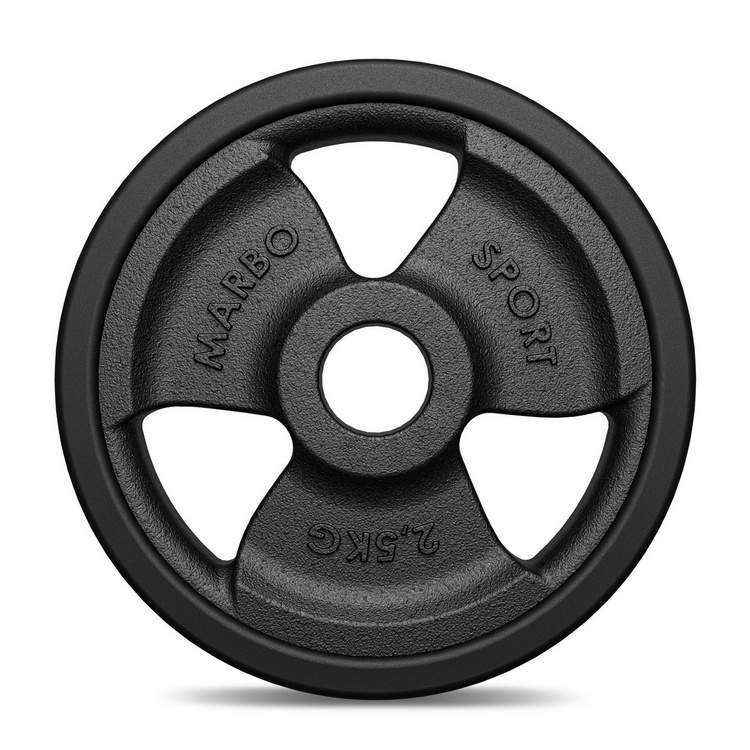 Pogumovaný závaží z litiny 2,5 kg s otvorem ø31 mm MW-O2-5G-kier - Marbo Sport