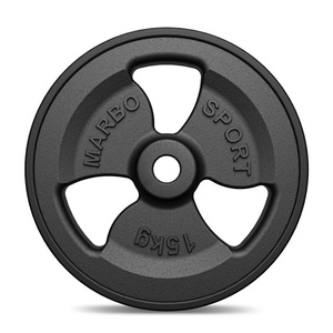 Pogumovaný závaží z litiny 15 kg s otvorem ø31 mm MW-O15G-kier - Marbo Sport