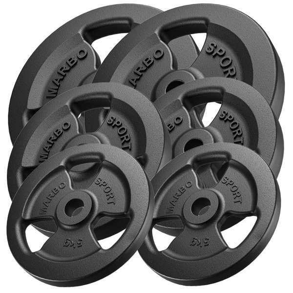 Sada závaží Tri-Grip z litinové sady 60 kg / 2 x 15 kg + 2 x 10 kg + 2 x 5 kg - Marbo Sport