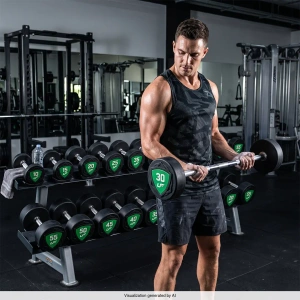 Sada rovné polyuretanové činky 10-55 kg (krok po 5 kg) 325 kg – UpForm