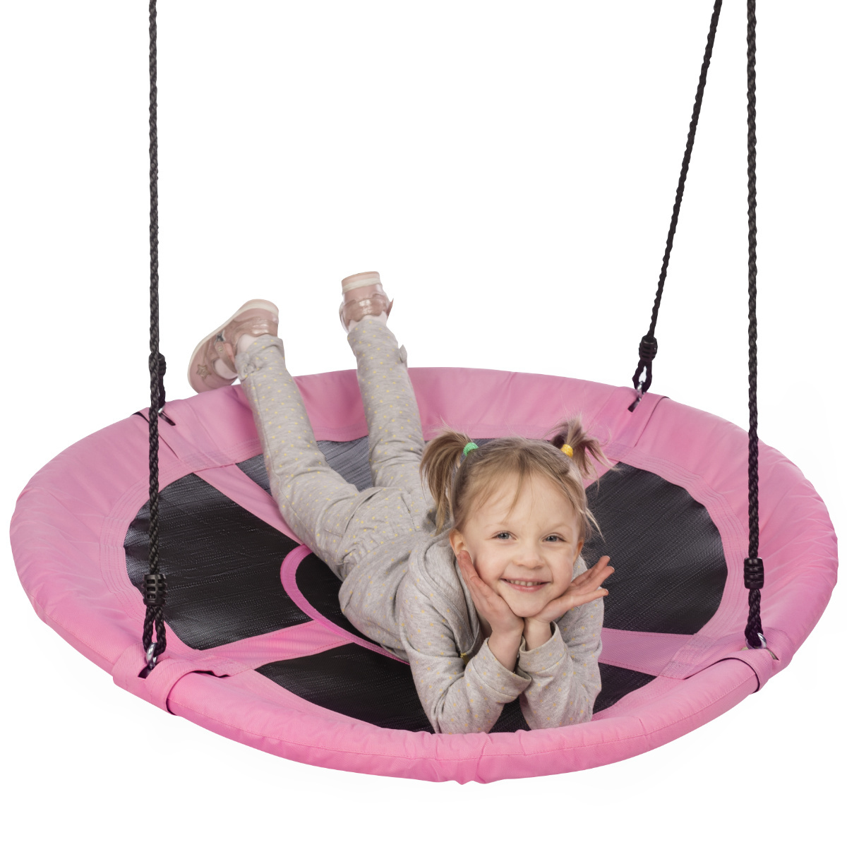 Stork's nest hanging swing Ø100 cm PINK - NILS