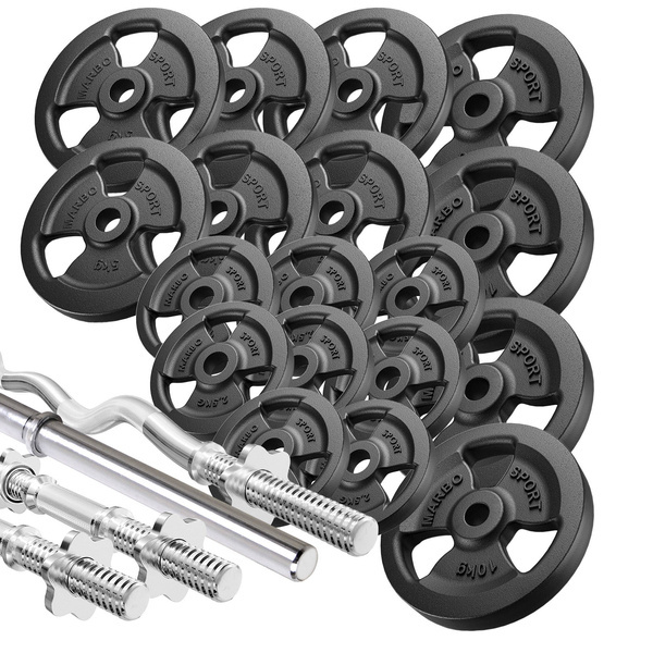 Zesílená sada činek a závaží s hmotností 113 kg - Marbo Sport