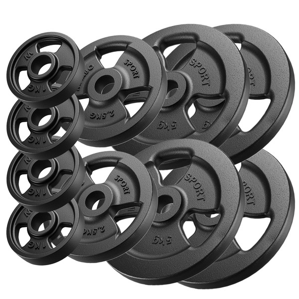 Sada závaží Tri-Grip z litinové sady 29 kg / 4 x 5 kg + 2 x 2,5 kg + 4 x 1 kg - Marbo Sport